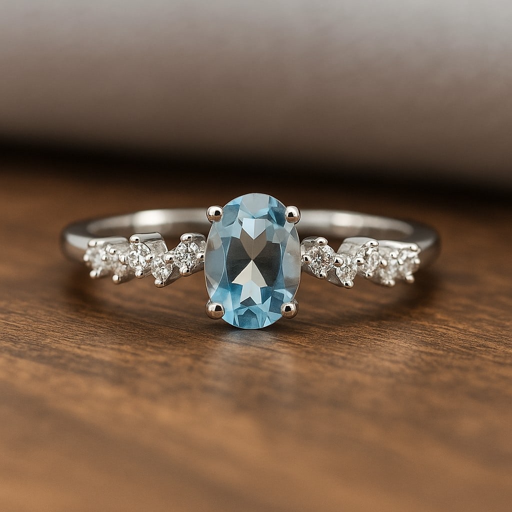 Natural Blue Topaz Gemstone 92.5 Sterling Silver Adjustable Ring: Natural Blue Topaz Gemstone 92.5 Sterling Silver Adjustable Ring Jewelry Type : Ring Gemstone : Blue Topaz Gemstone Shape : Oval Gemstone Size : 7x5 MM Metal : Sterling Silver Metal Purity :