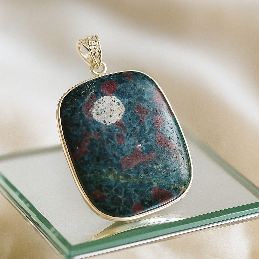 RUBY KYANITE 925 STERLING SILVER PENDANT: RUBY KYANITE 925 STERLING SILVER PENDANT Product Type : PENDANT Main Stone : RUBY KYANITE Main Stone Color : MULTICOLOR Metal : STERLING SILVER Metal Purity : 925 Pendant Size : 2.1" Inches Pendant We