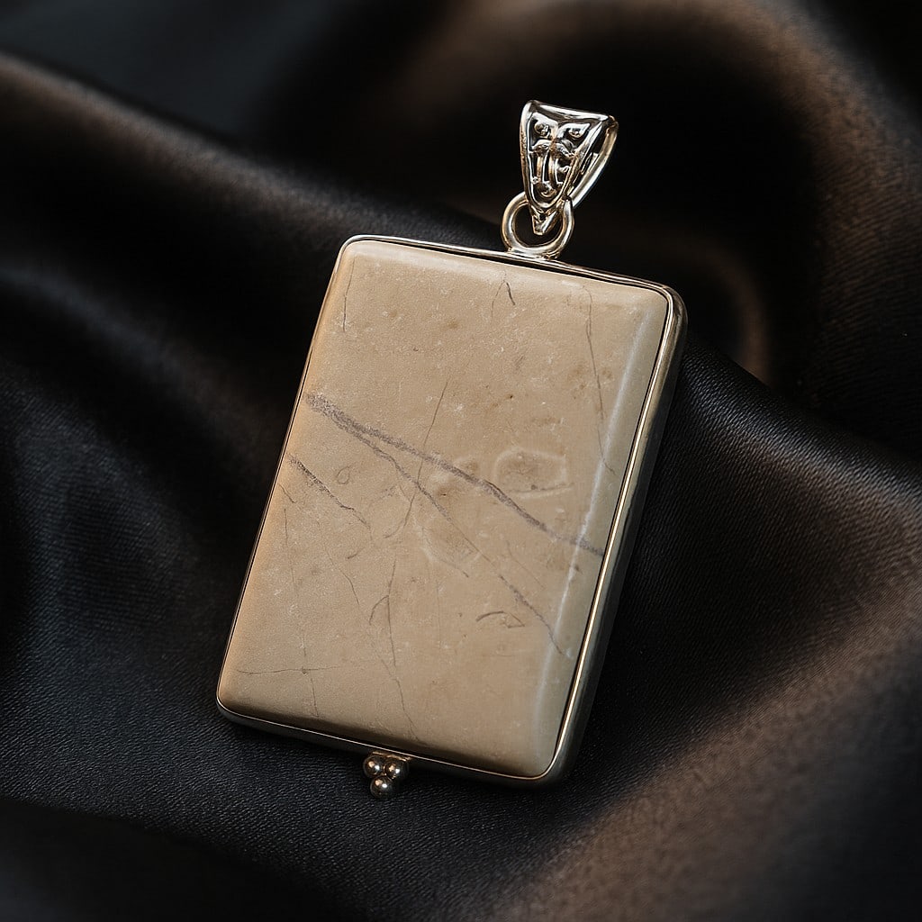 PICTURE JASPER 92.5 STERLING SILVER PENDANT (1 of 3)