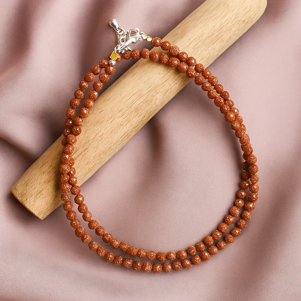 Natural Golden Sandstone Gemstone 3 MM Round Micro Faceted Beads Necklace: Natural Golden Sandstone Gemstone 3 MM Round Micro Faceted Beads Necklace Gemstone : Golden Sandstone Shape : Round Beads Beads Size : 3 MM Beads Type : Micro Faceted Necklace Length : 17.5 Inches