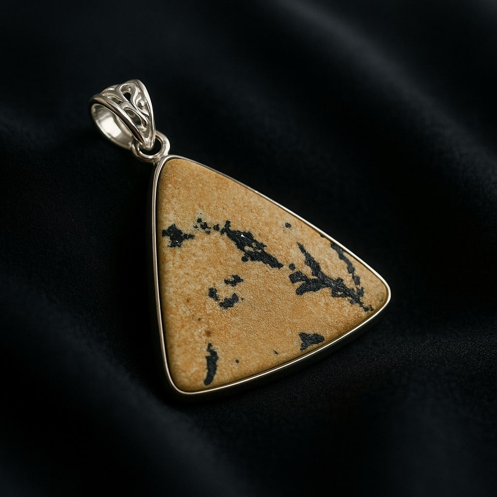 PSILOMELANE DENDRITE 925 STERLING SILVER PENDANT (1 of 3)