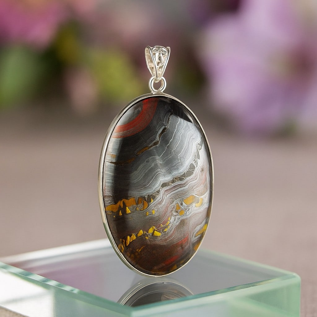 IRON TIGER 925 STERLING SILVER PENDANT: IRON TIGER 925 STERLING SILVER PENDANT Product Type : PENDANT Main Stone : IRON TIGER Main Stone Color : MULTICOLOR Metal : STERLING SILVER Metal Purity : 925 Pendant Size : 2.5" Inches Pendant Weight