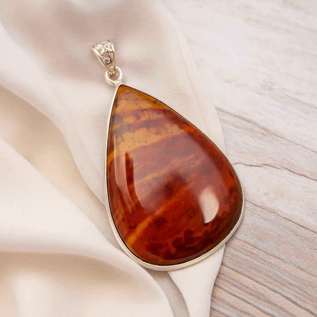 BLOODSTONE 925 STERLING SILVER PENDANT (1 of 5)
