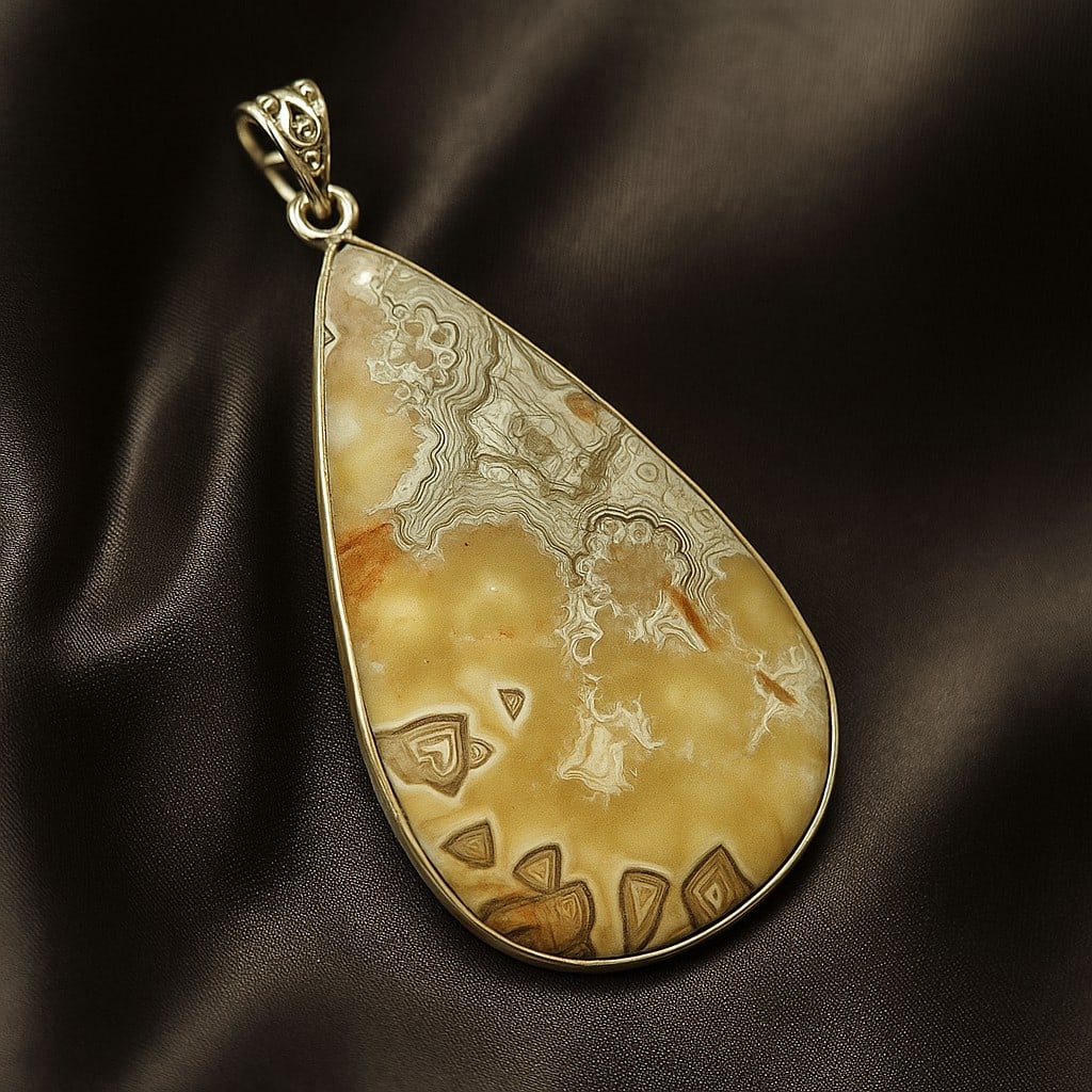 CRAZYLACE AGATE 925 STERLING SILVER PENDANT (1 of 4)