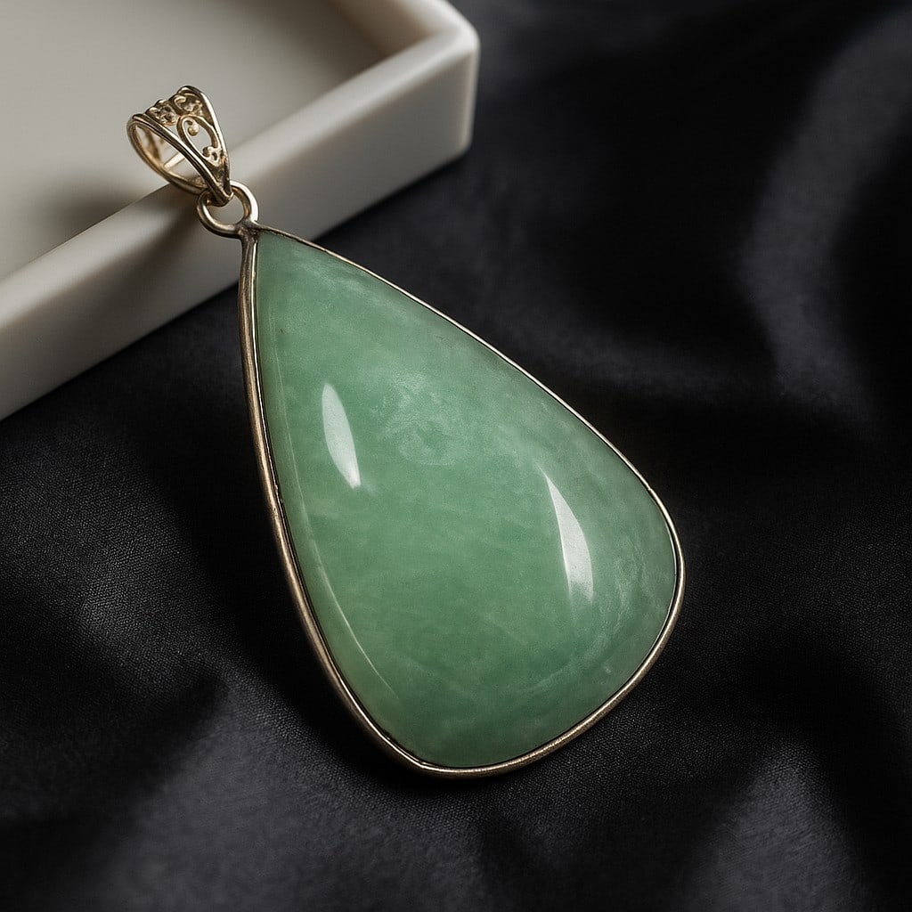 AMAZONITE 925 STERLING SILVER PENDANT (1 of 3)