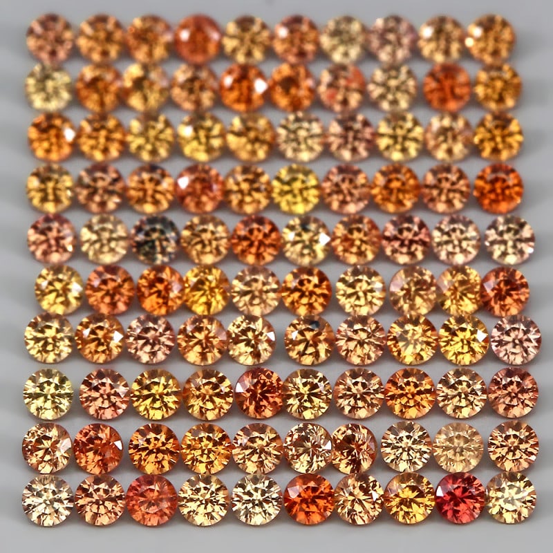 Multi Sapphire 2 MM Round Diamond Cut 100 Pieces (1 of 3)