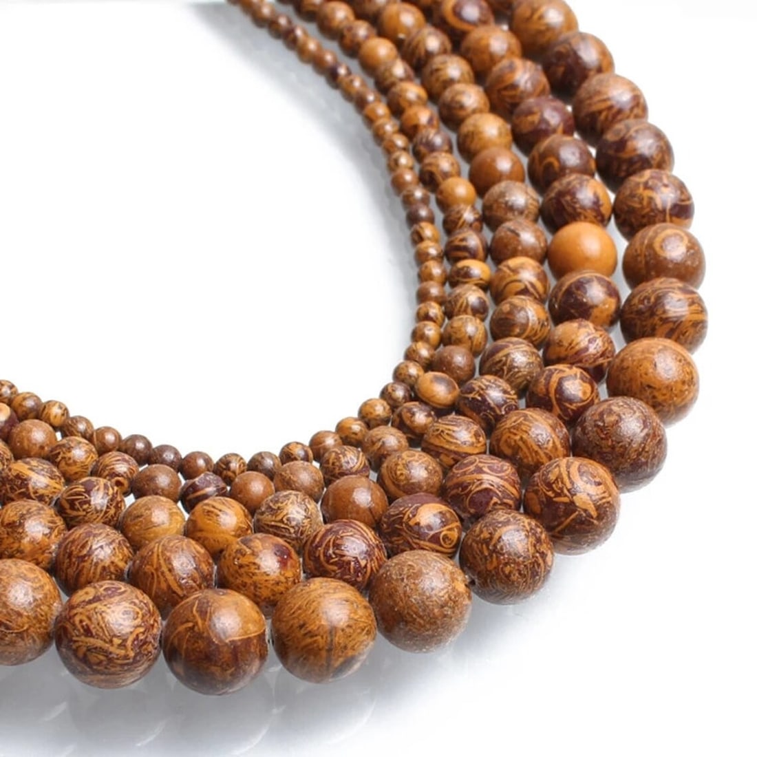 Natural Mariam / Elephant Skin Jasper Gemstone 8 mm Round Smooth Plain Beads 10 Strand (1 of 4)