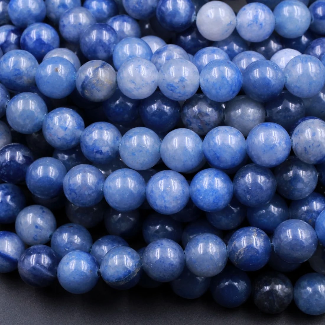 Natural Blue Aventurine Gemstone 4 mm Round Smooth Plain Beads 10 Strand (1 of 9)