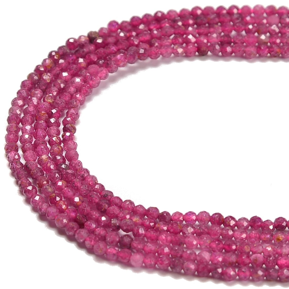 Natural Ruby Gemstone 3 mm Round Micro Faceted Beads 10 Strand (1 of 2)