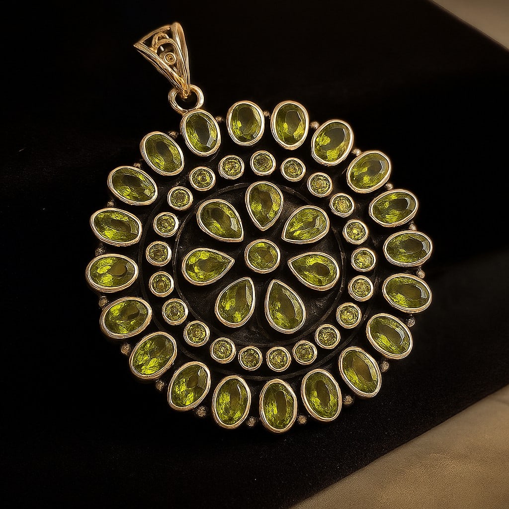 PERIDOT 92.5 STERLING SILVER PENDANT (1 of 6)