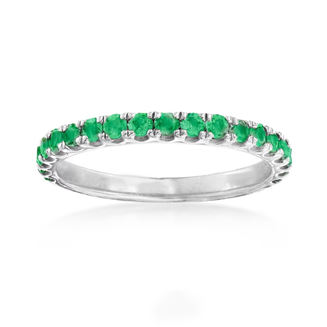 Natural Emerald Gemstone 925 Sterling Silver Ring: Natural Emerald Gemstone 925 Sterling Silver Ring Jewelry Type : Ring Main Stone : Emerald Main Stone Shape and Size : Round 2 MM Main Stone Color : Green Metal : Sterling Silver Metal Purit
