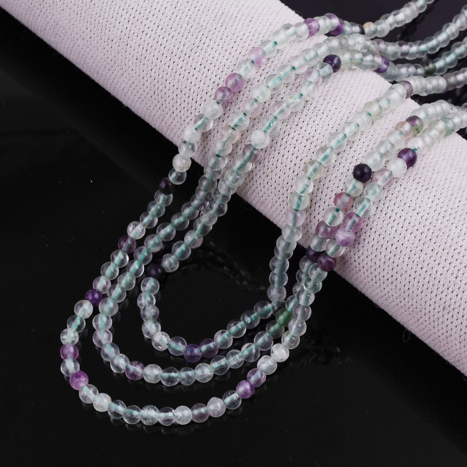 Natural Fluorite Necklace 4 MM Round Smooth 3 String Beads Gemstone: Natural Fluorite Gemstone 4 MM Round 3 Strings Smooth Beads Adjustable Necklace Product Type : Necklace Main Stone : Fluorite Main Stone Shape : Round Main Stone Size : 4 MM Beads Type : Smooth</