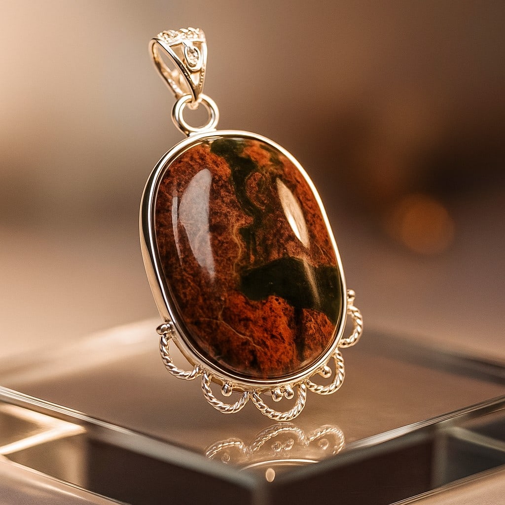 UNAKITE 92.5 STERLING SILVER PENDANT (1 of 4)