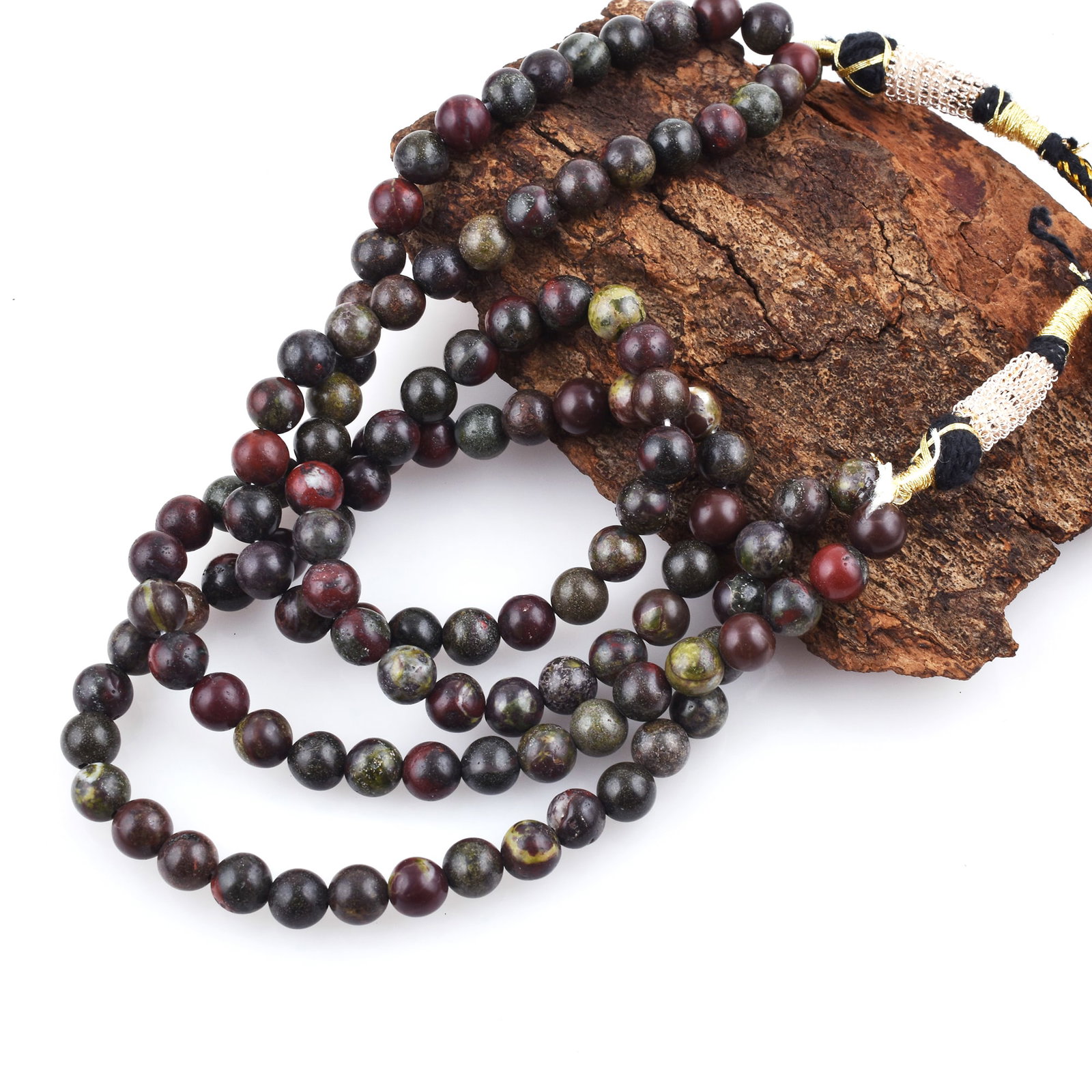 Natural Dragon Blood Necklace 6 MM Round Smooth 2 String Beads Gemstone: Natural Dragon Blood Gemstone 6 MM Round 2 Strings Smooth Beads Adjustable Necklace Product Type : Necklace Main Stone : Dragon Blood Main Stone Shape : Round Main Stone Size : 6 MM Beads Type : Sm