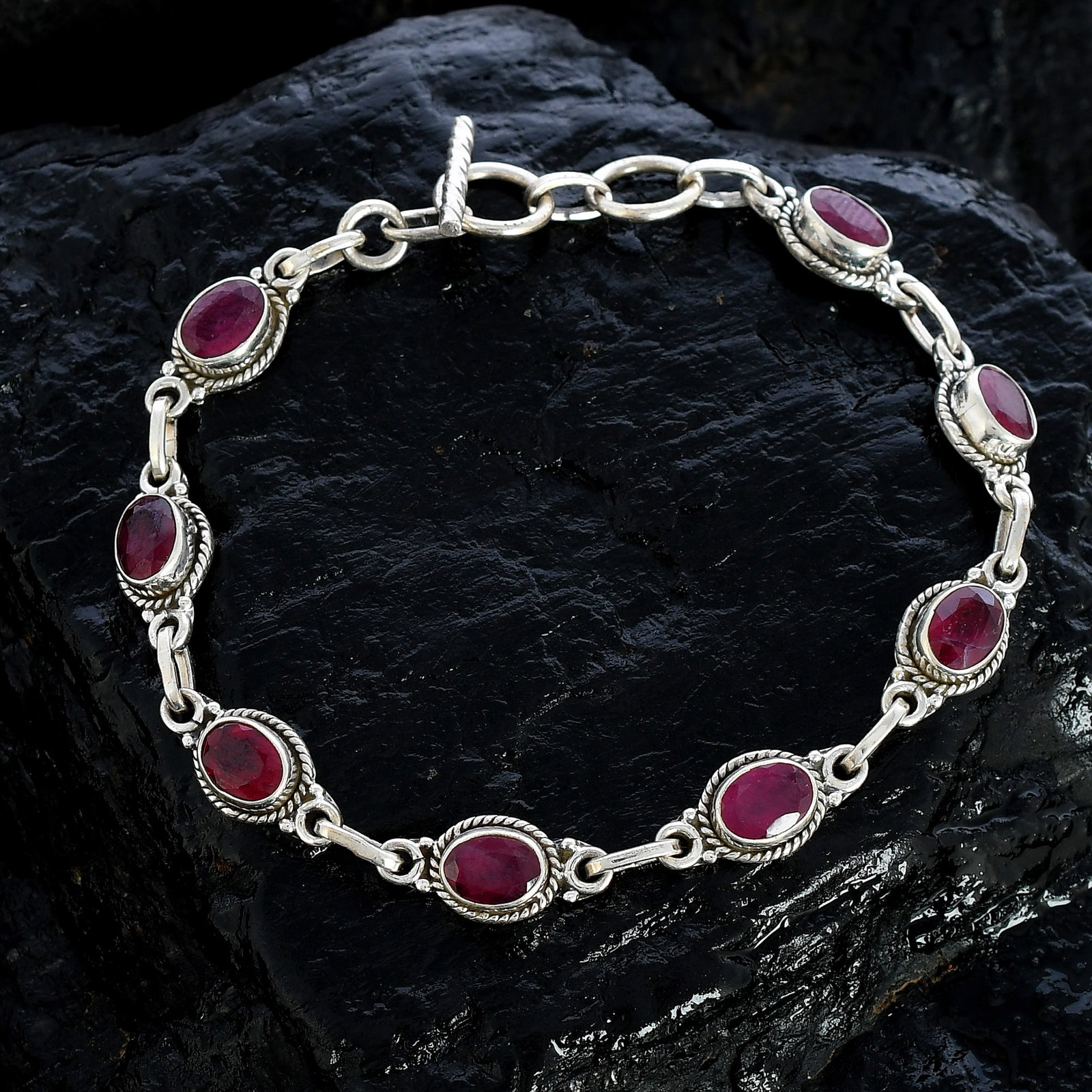 RUBY 92.5 STERLING SILVER BRACELET - 2