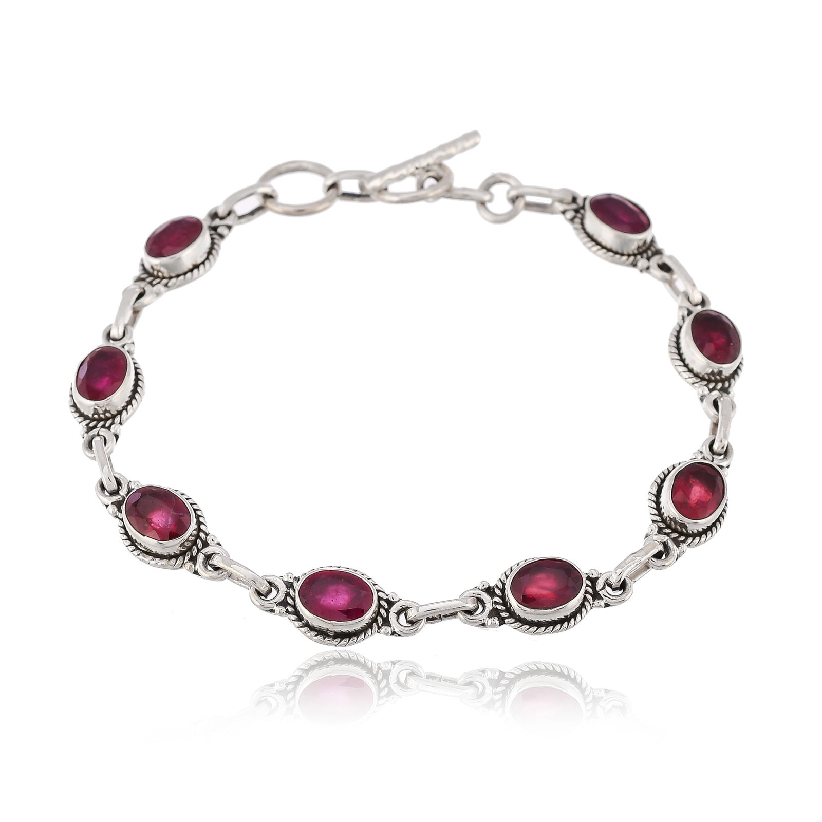 RUBY 92.5 STERLING SILVER BRACELET - 4