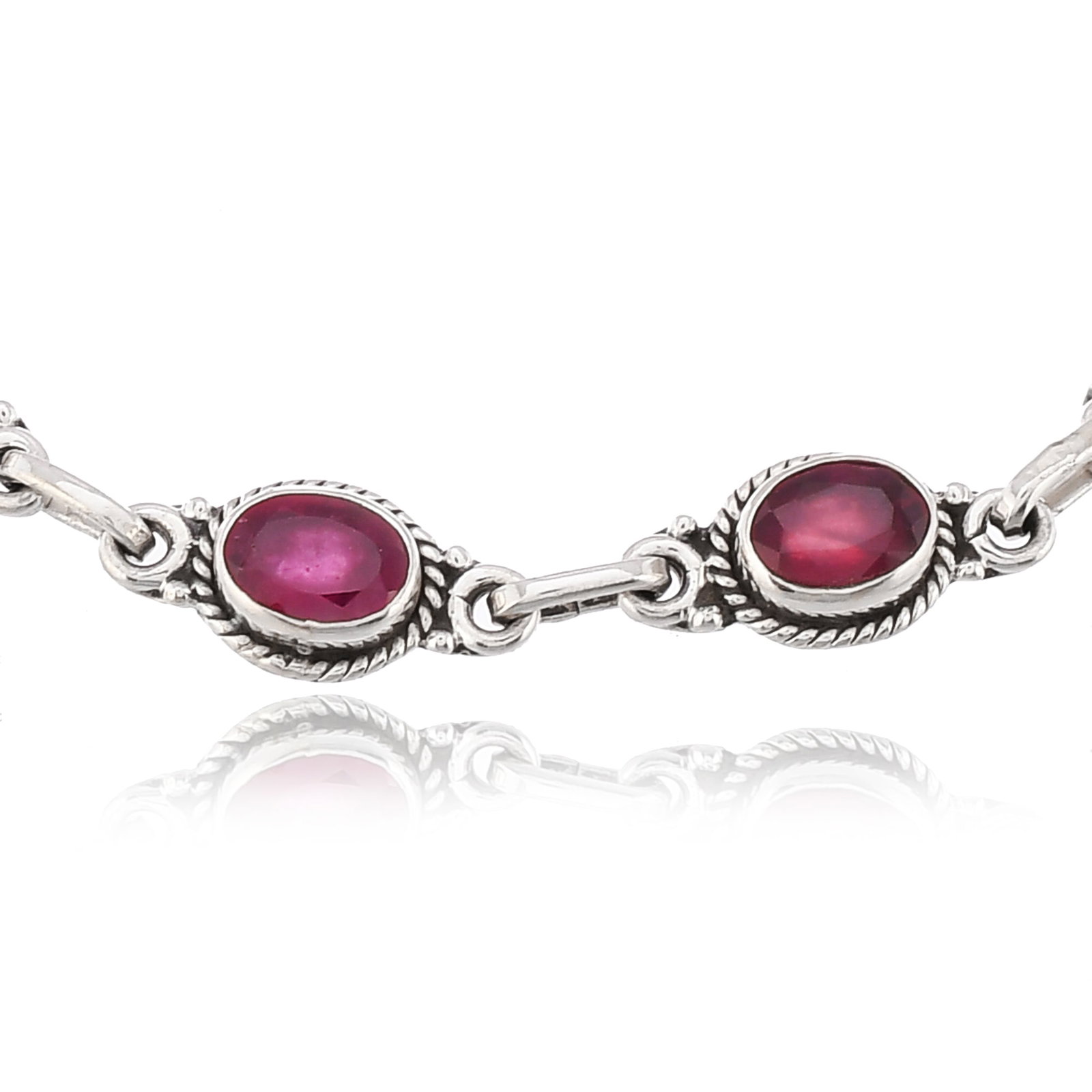 RUBY 92.5 STERLING SILVER BRACELET - 5
