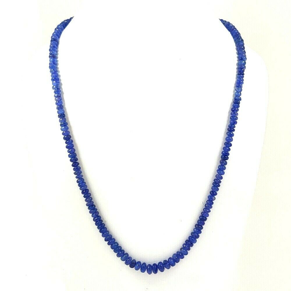 TANZANITE PLAIN ROUND BEADS NECKLACE 130 CTS: PRODUCT DESCRIPTION - NATURAL TANZANITE GEMSTONE 5mm-7mm PLAIN ROUND BEADS NECKLACE Product Type : Beads Necklace Gemstone : Tanzanite Color : Blue Beads Shape : Round Plain Beads Size : 5 MM - 7 MM N