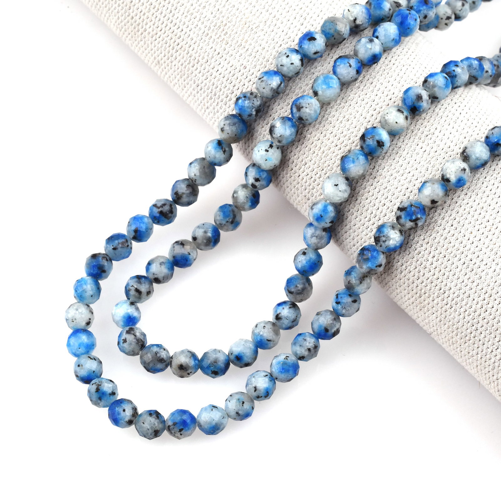 Natural K2 Jasper Necklace 6 MM Round Faceted 2 String Beads Gemstone (1 of 5)