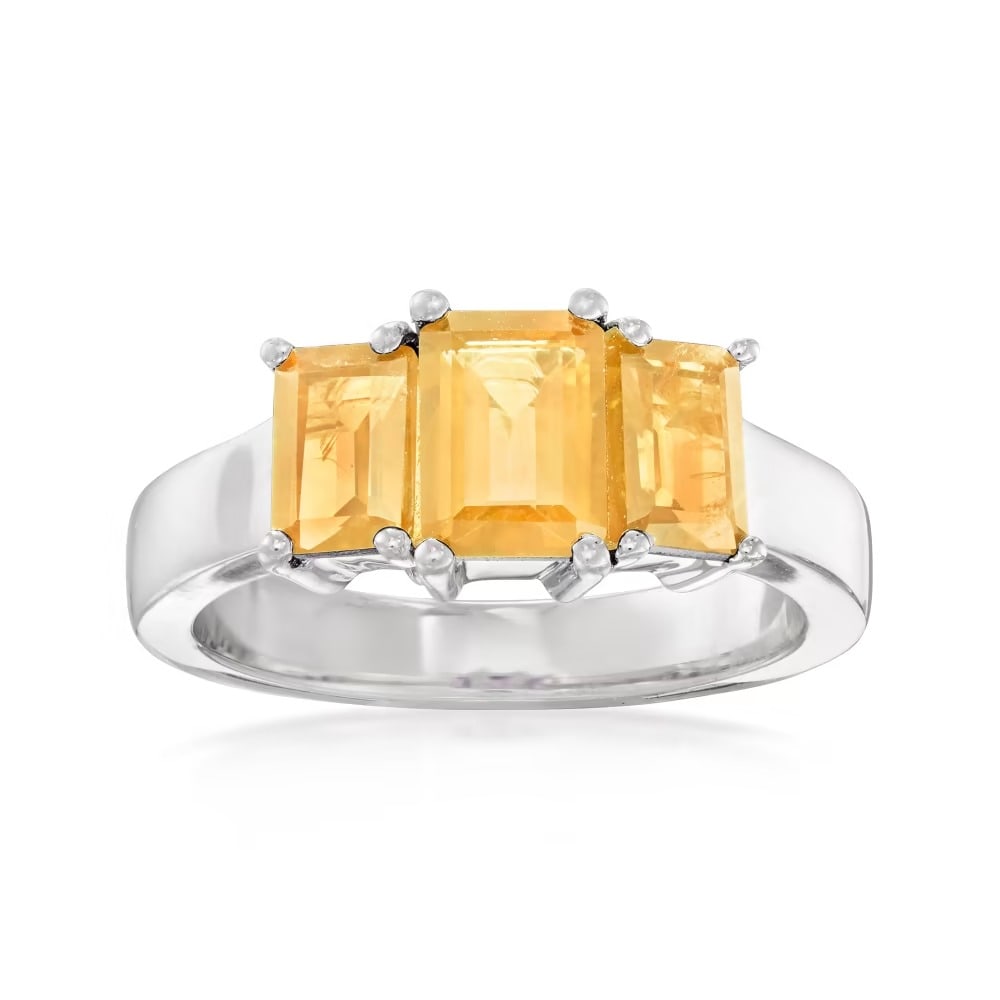 Natural Citrine Gemstone 925 Sterling Silver Ring: Natural Citrine Gemstone 925 Sterling Silver Ring Jewelry Type : Ring Main Stone : Citrine Main Stone Shape and Size : Octagon 6x4 MM (2 Pieces) , Octagon 7x5 MM (1 Piece) Main Stone Color : Yellow Me