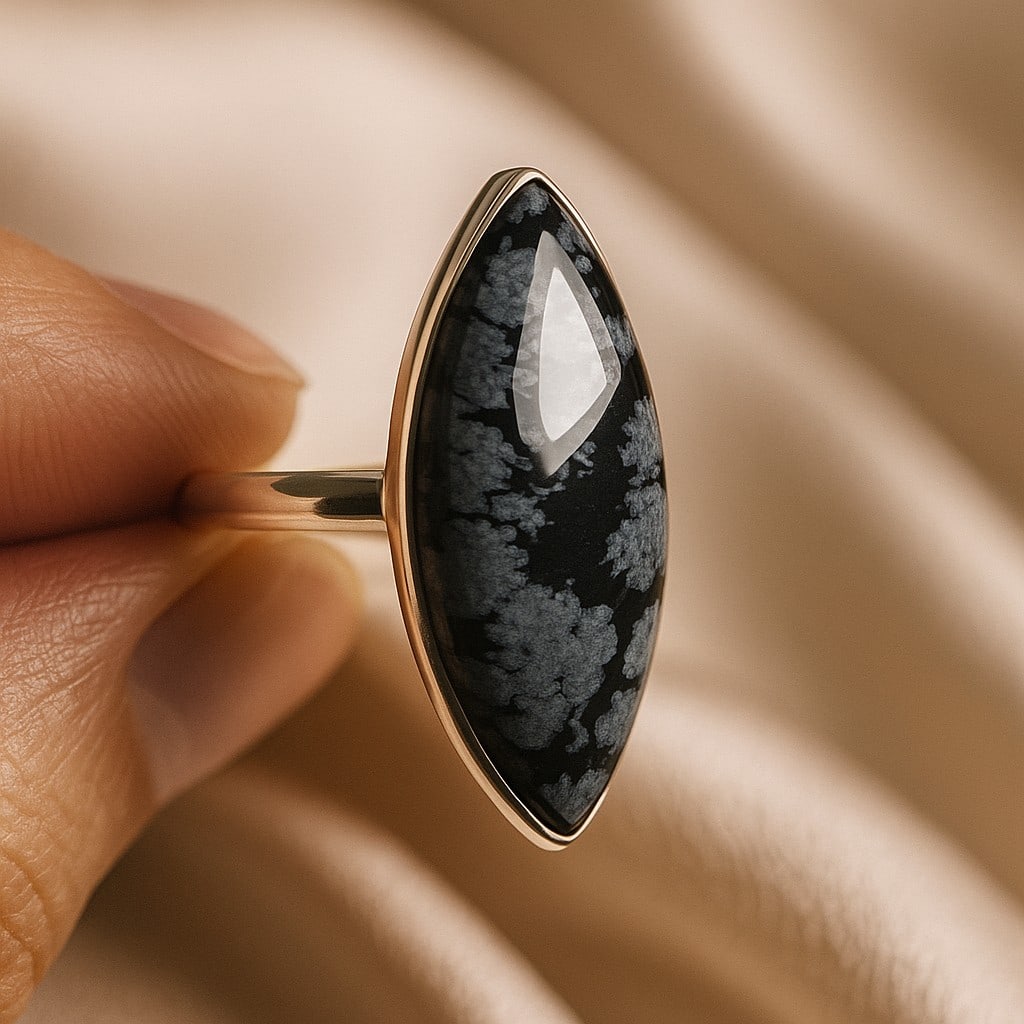 GABBRO 925 STERLING SILVER RING: GABBRO 925 STERLING SILVER RING Product Type : RING Main Stone : GABBRO Main Stone Shape : MARQUISE Main Stone Size : 30X15 MM Main Stone Color : MULTICOLOR Metal : STERLING SILVER Metal Purity : 925 