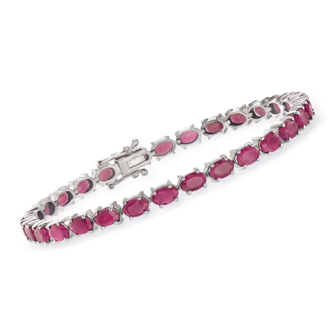 Ruby Gemstone 925 Sterling Silver Tennis Bracelet (1 of 3)