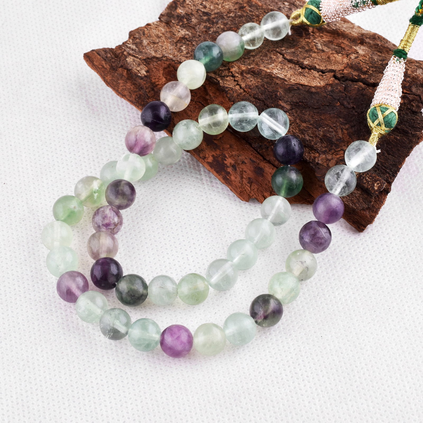 Natural Fluorite Necklace 8 MM Round Smooth Beads Gemstone: NATURAL FLUORITE GEMSTONE 8 MM ROUND SMOOTH BEADS ADJUSTABLE NECKLACE PRODUCT TYPE : NECKLACE MAIN STONE : FLUORITE MAIN STONE SHAPE : ROUND MAIN STONE SIZE : 8 MM BEADS TYPE : SMOOTH BEADS