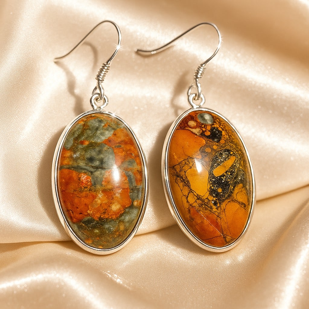 MALIGANO JASPER 92.5 STERLING SILVER EARRING (1 of 4)