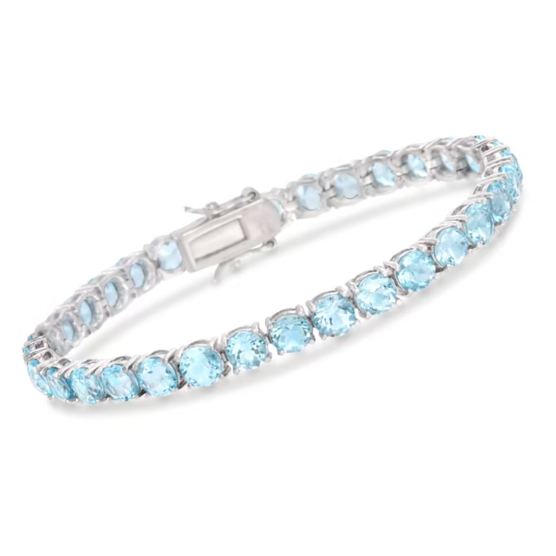 Blue Topaz Gemstone 925 Sterling Silver Tennis Bracelet: Blue Topaz Gemstone 925 Sterling Silver Tennis Bracelet Jewelry Type : Bracelet Main Stone : Blue Topaz Main Stone Shape and Size : Round 5 MM Main Stone Color : Blue Metal : Sterling Silver