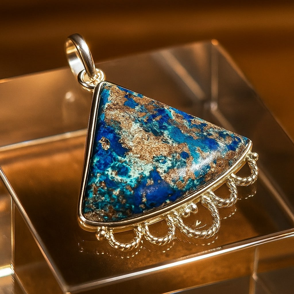 CHRYSOCOLLA 92.5 STERLING SILVER PENDANT (1 of 5)
