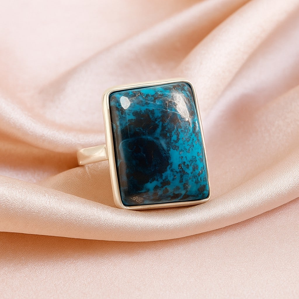 CHRYSOCOLLA 925 STERLING SILVER RING (1 of 3)