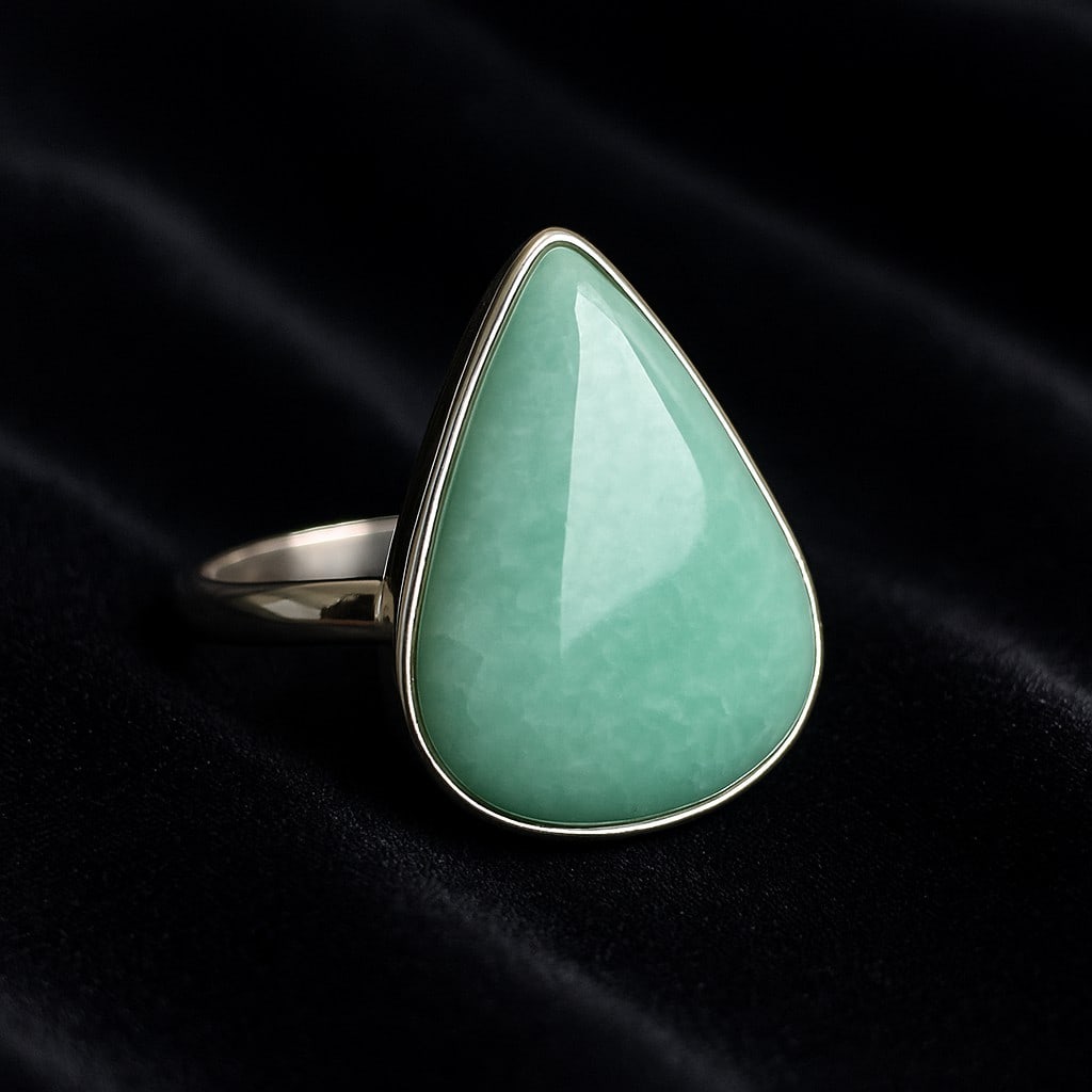 AMAZONITE 925 STERLING SILVER RING (1 of 3)