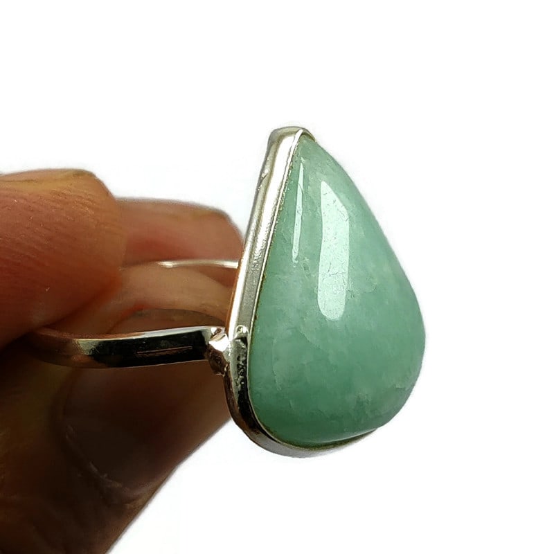 AMAZONITE 925 STERLING SILVER RING - 3