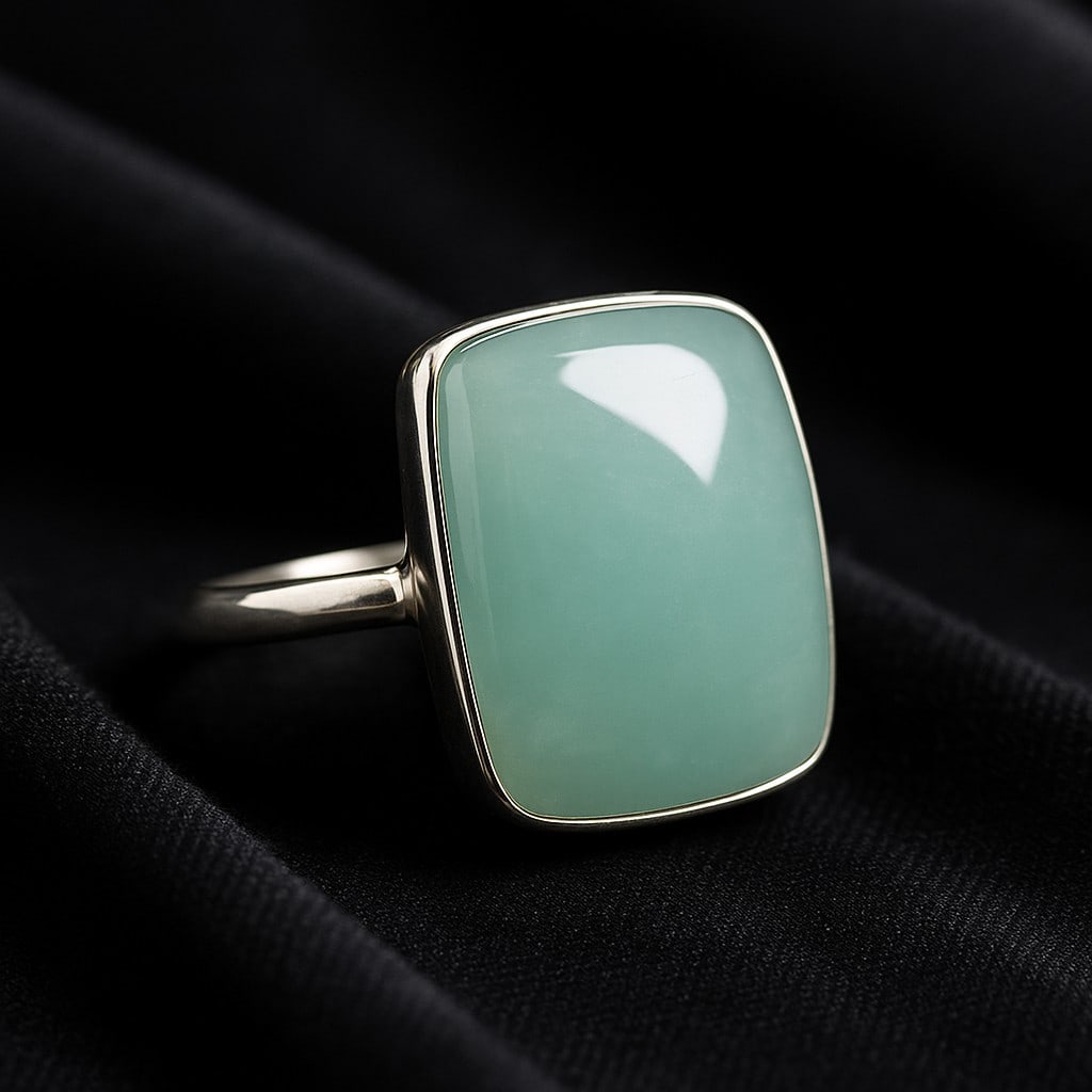AMAZONITE 925 STERLING SILVER RING (1 of 3)