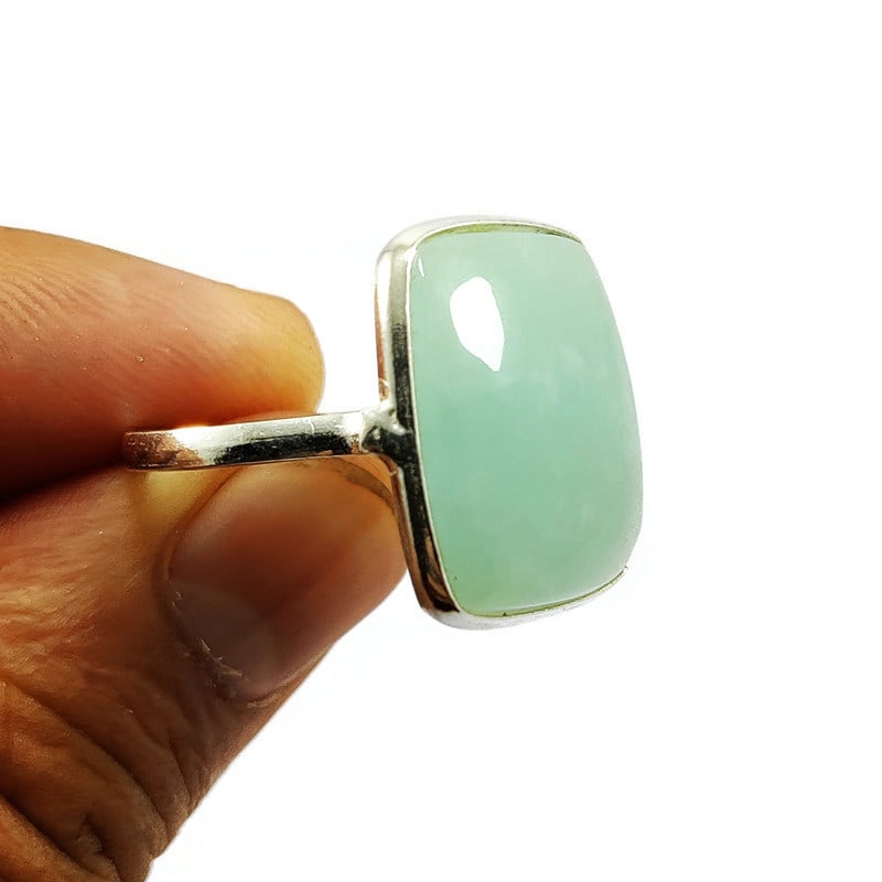 AMAZONITE 925 STERLING SILVER RING - 3