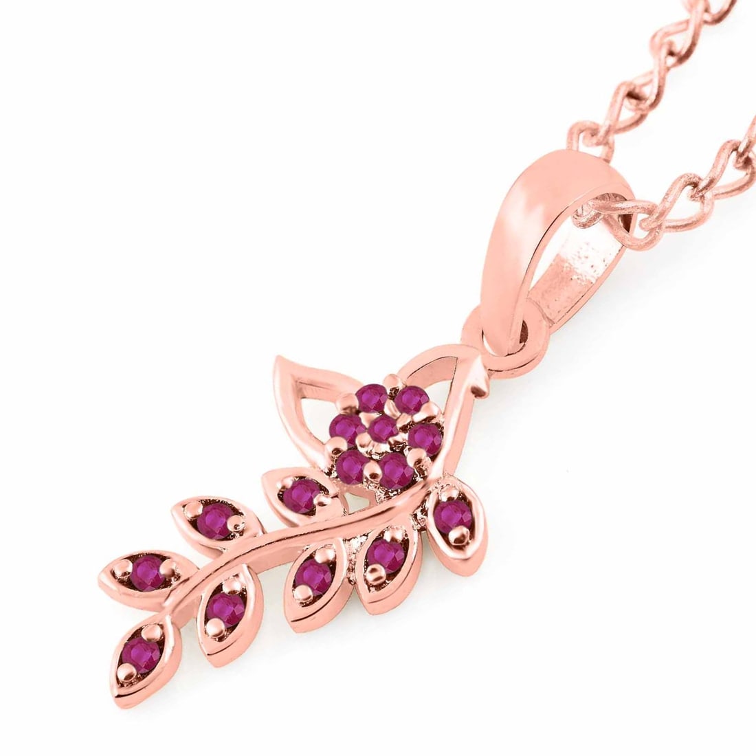 Natural Ruby 14 KT Rose Gold Pendant (1 of 2)