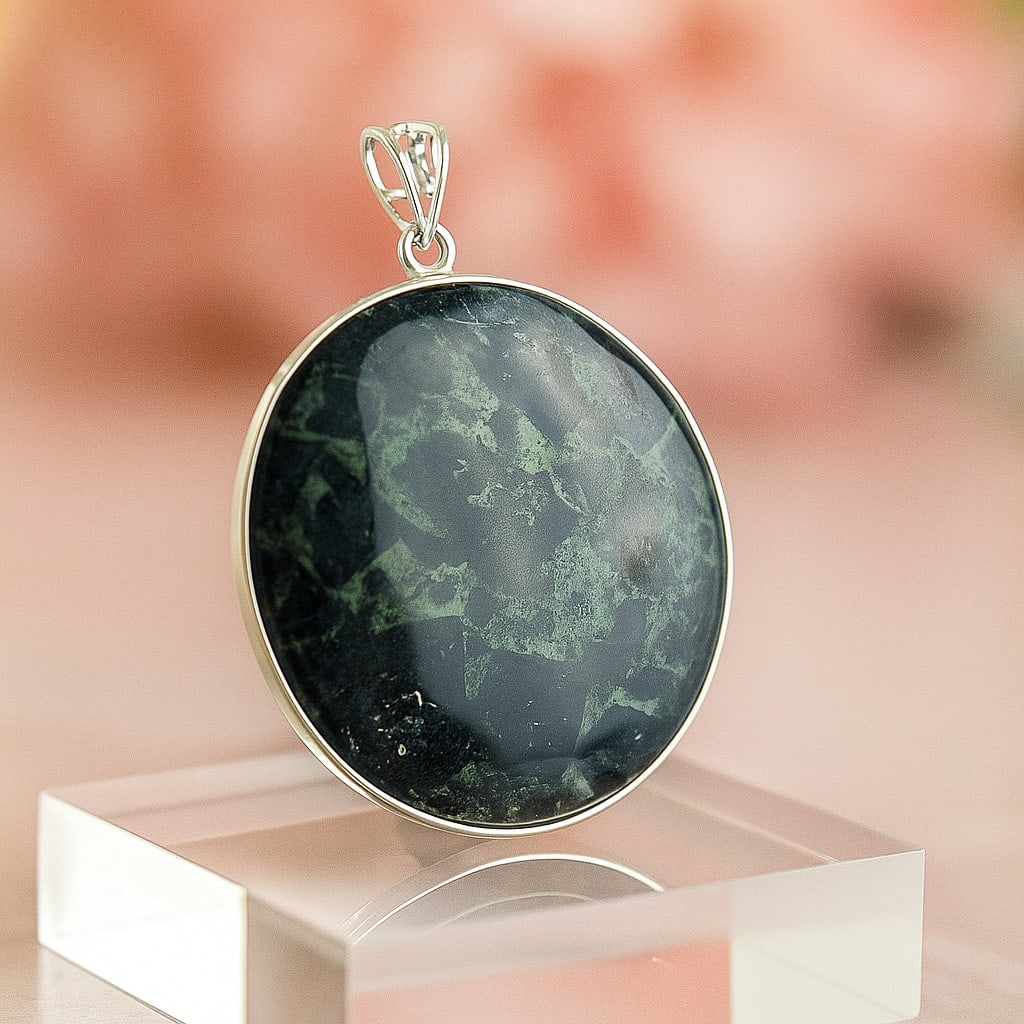 BLACK TOURMALINE 925 STERLING SILVER PENDANT (1 of 4)