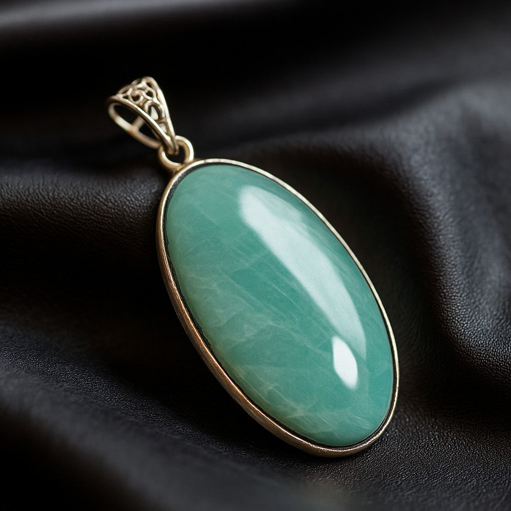 AMAZONITE 925 STERLING SILVER PENDANT (1 of 3)