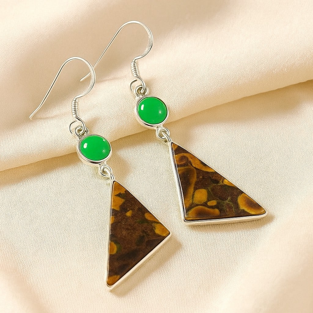 SEMI PRECIOUS GEMSTONE 92.5 STERLING SILVER EARRING (1 of 4)