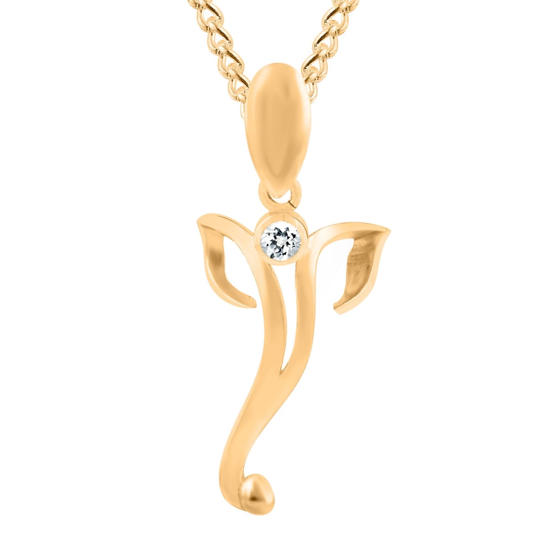 Natural Diamond 14 KT Yellow Gold Pendant (1 of 3)