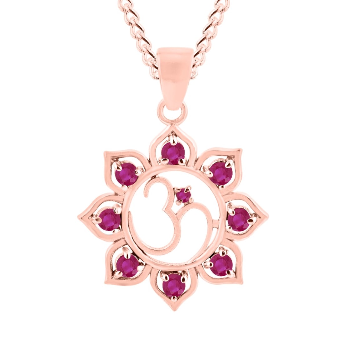 Natural Ruby 14 KT Rose Gold Pendant (1 of 2)
