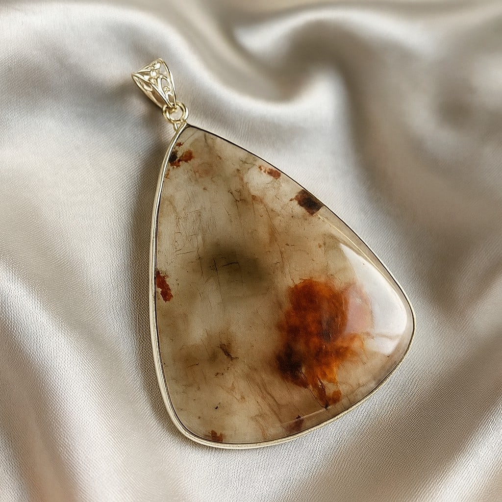 STRAWBERRY QUARTZ 925 STERLING SILVER PENDANT (1 of 4)