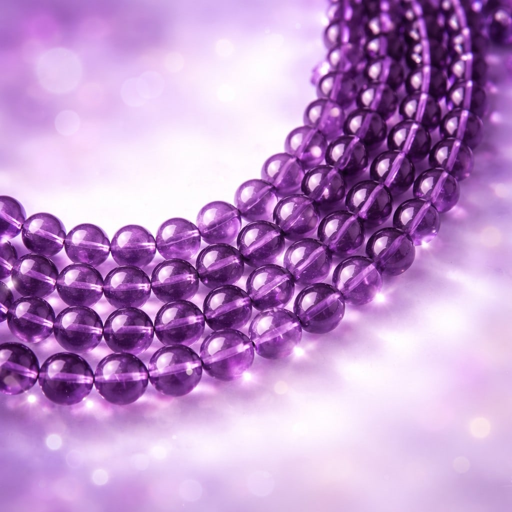 Natural Amethyst Gemstone 6 MM Round Smooth Beads 5 Strand: Amethyst Gemstone 6 MM Round Smooth Beads 5 Strand Product Type : Loose Beads Strand Gemstone : Amethyst Beads Shape : Smooth Beads Size : 6 MM Quantity : 5 Lines Strand Each Strand