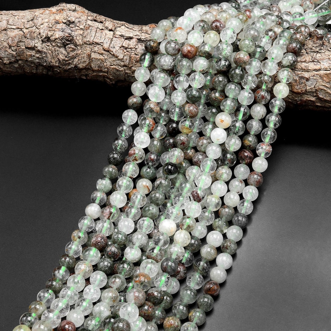 Natural Green Phantom Quartz Lodalite Gemstone 4 MM Round Smooth Plain Beads 10 Strand: Natural Green Phantom Quartz Lodalite Gemstone 4 MM Round Smooth Plain Beads 10 Strand Product Type : Loose Beads Strand Gemstone : Phantom Quartz Beads Shape : Round Smooth Plain Beads Size : 4 MM<