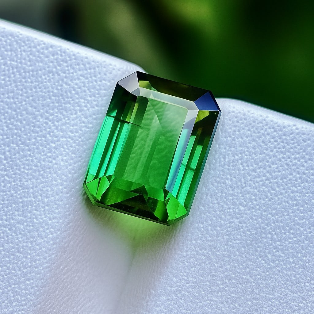 Natural Green Tourmaline Octagon Faceted Cut 4.1 Cts. Gemstone: Natural Green Tourmaline Octagon Faceted Cut 4.1 Cts. Gemstone Green Tourmaline Shape : Octagon Size : 10.5x7.5x5 MM Color : Green Type : Faceted Cut Quantity : 1 Piece Weight :