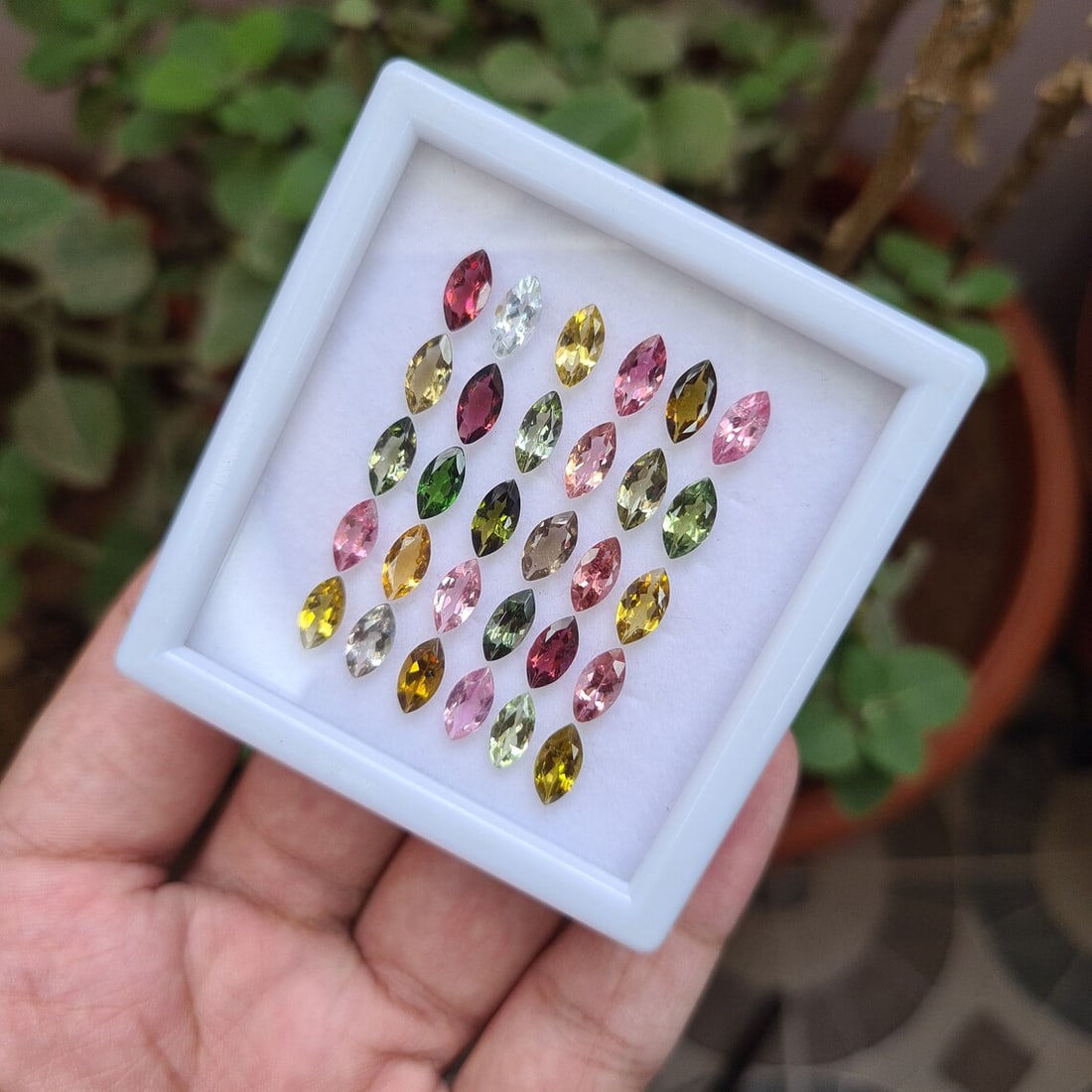 Multi Tourmaline 2x4 MM Marquise Faceted Cut 25 Pieces (1 of 4)
