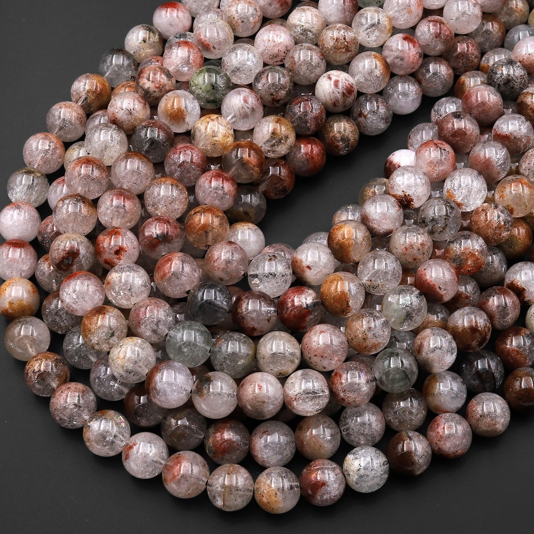 Natural Red Phantom Quartz Lodalite Gemstone 8 MM Round Smooth Plain Beads 10 Strand: Natural Red Phantom Quartz Lodalite Gemstone 8 MM Round Smooth Plain Beads 10 Strand Product Type : Loose Beads Strand Gemstone : Phantom Quartz Beads Shape : Round Smooth Plain Beads Size : 8 MM