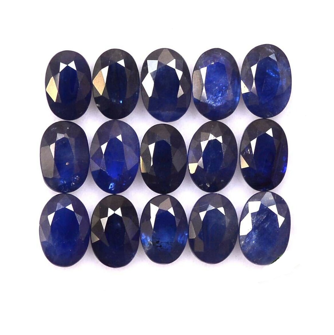Blue Sapphire 7x5 MM Oval Faceted Cut 15 Pieces (1 of 4)