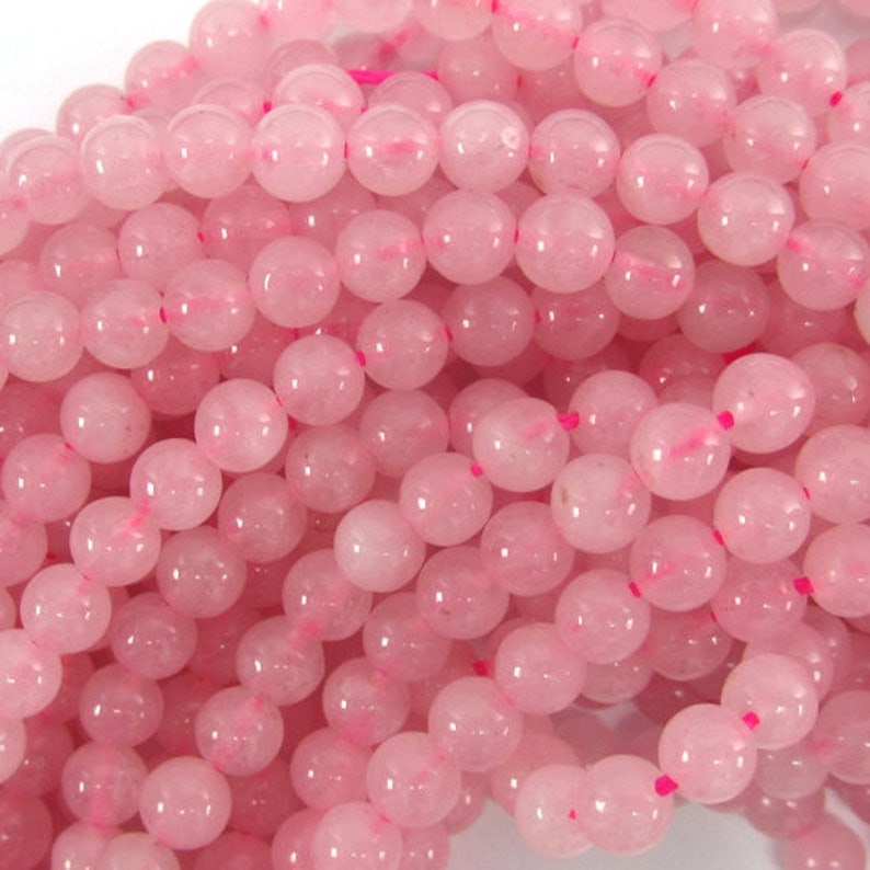 Natural Rose Quartz Gemstone 4 MM Round Smooth Plain Beads 10 Strand (1 of 4)