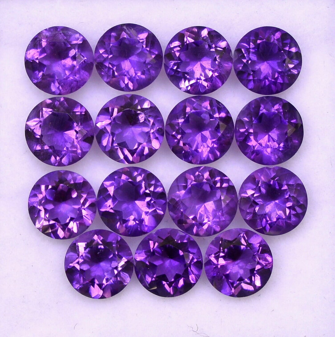 Amethyst 7 MM Round Faceted Cut 25 Pieces: Natural Amethyst 7 MM Round Faceted Cut 25 Pieces Gemstone : Amethyst Shape : Round Size : 7 MM Color : Purple Type : Faceted Cut Quantity : 25 Pieces Weight : 31.25 Ca